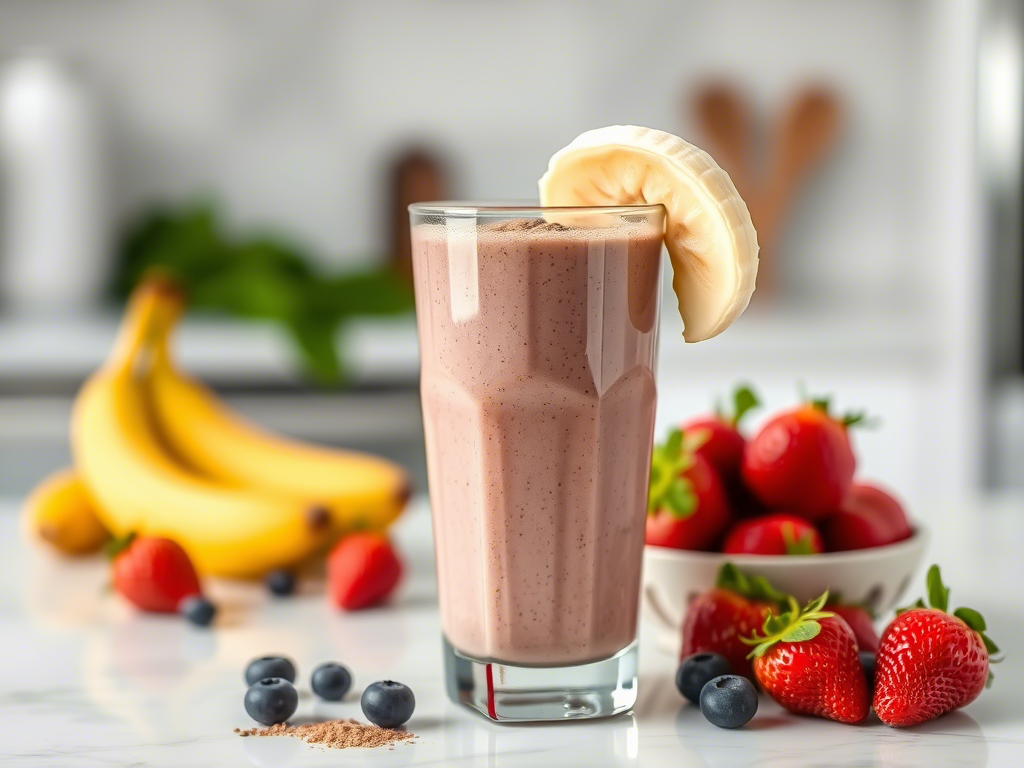 Smoothie afrodisíaco con maca y plátano